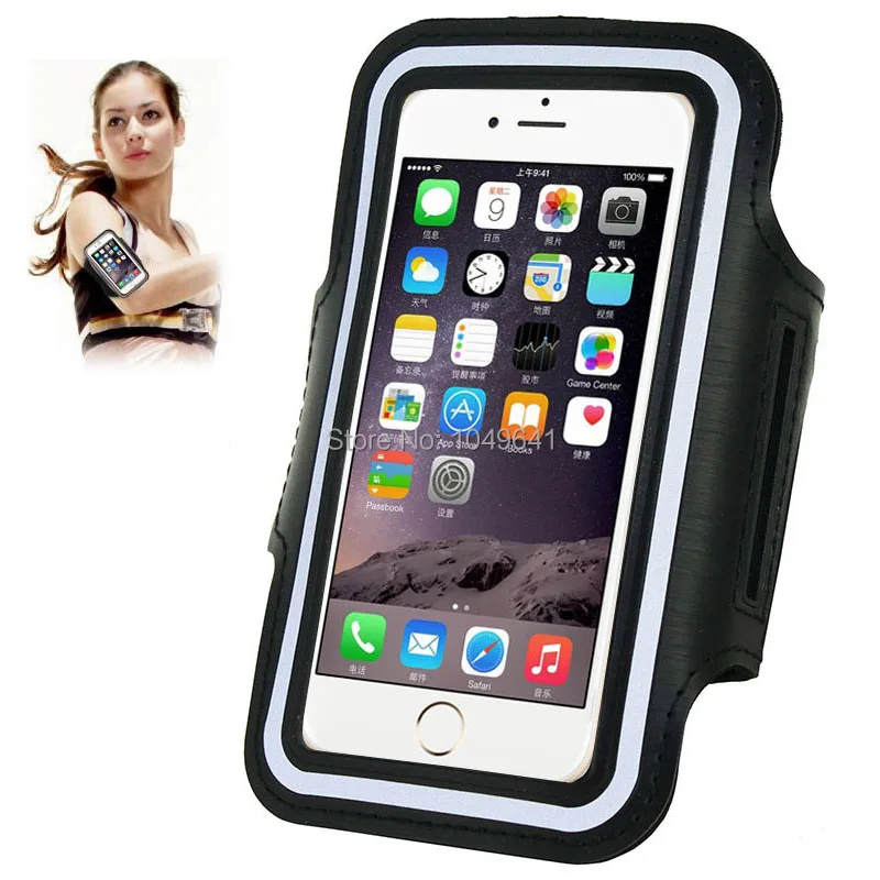 KIP6-1322B_1_Sport Armband Case with Earphone Hole & Key Pocket for iPhone 6 & 6S  HUAWEI Y3 II  ZTE Blade GF3  and Less than 4.7 inch Mobile Phone