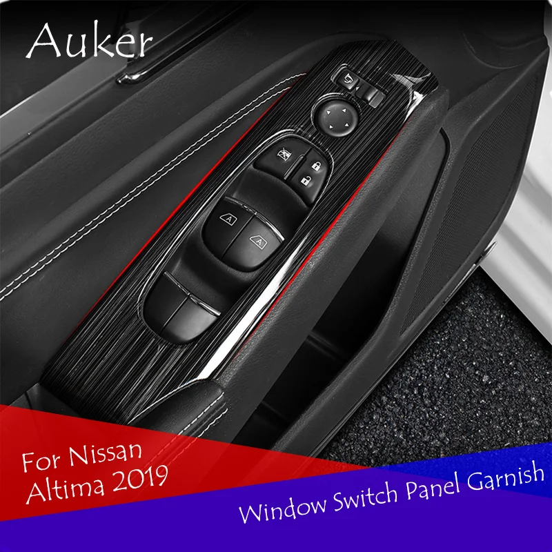 

Car Window Switch Panel Adjust Cover Trim Stickers Strips Garnish Decoration Car Styling 4pcs/Set For Nissan Altima 2019