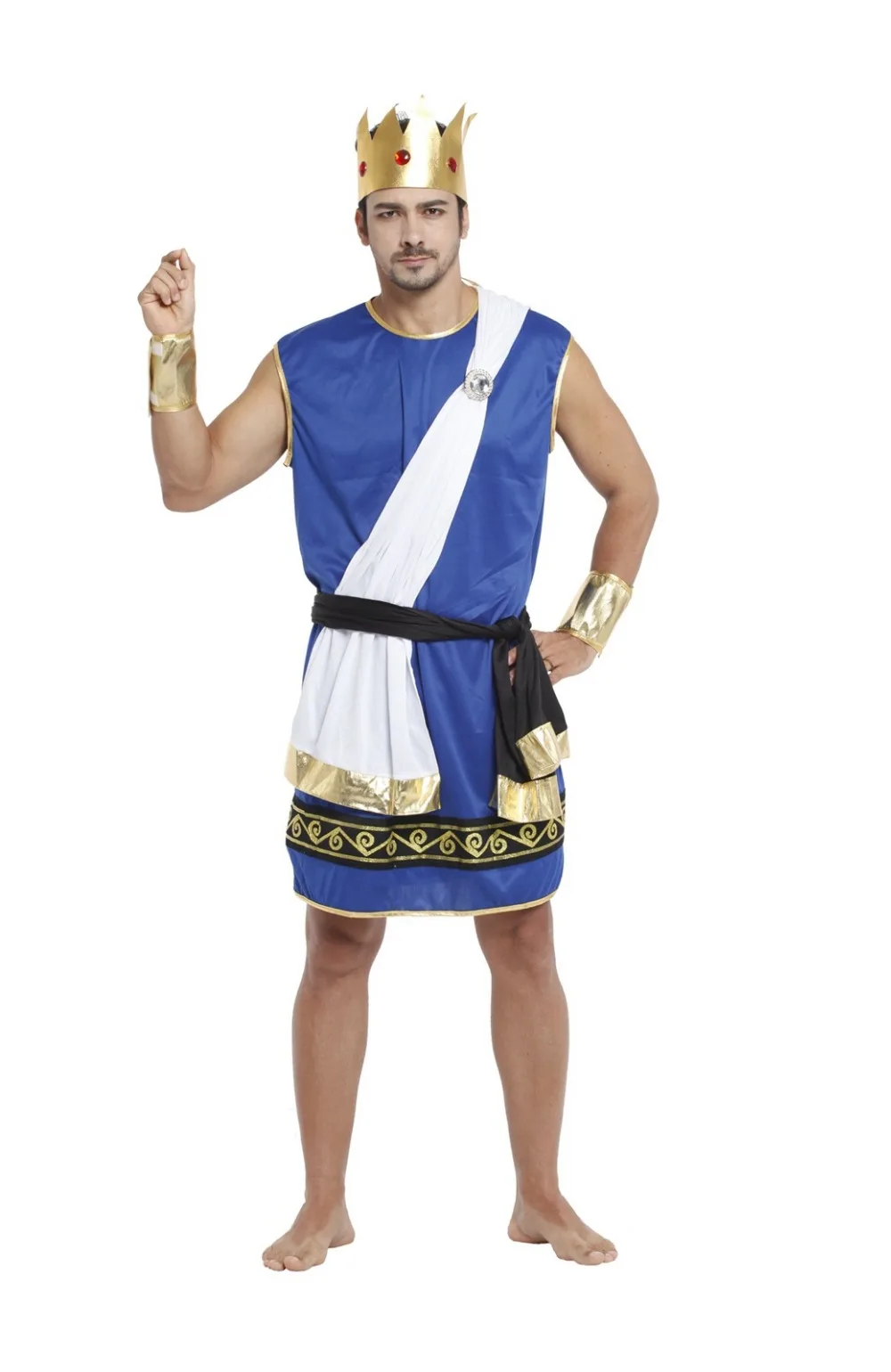 Новый взрослый человек Zeus костюмы мужской COS маскарадный костюм Древняя Греция король косплэй одежда для карнавала Хэллоуин Рождество