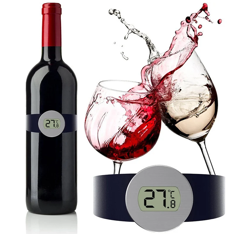 MOSEKO цифровой термометр для чтения шампанского и винной бутылки оснастки с светодиодный дисплей для любителей вина
