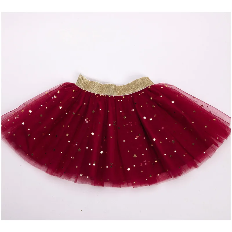 

Fashion Baby Kids Girls Princess Stars Sequins Party Dance Ballet Tutu Skirts tule skirt girls children skirt Drop shipping