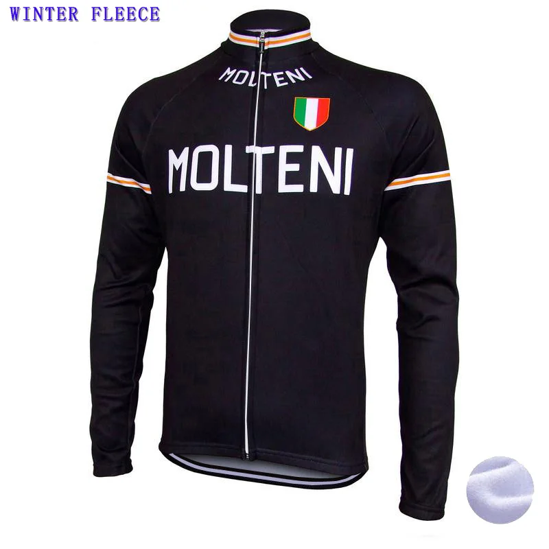 MOLTENI с длинным рукавом Велоспорт Джерси зимний флис и без флиса ropa Ciclismo велосипедная одежда для горного велосипеда Джерси - Цвет: men long sleeve