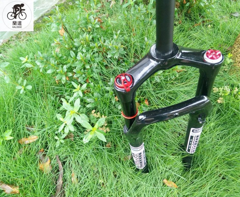 

Kalosse 140mm travel oil gas Front suspension mountain bike forks MTB front fork 26er For 26*4.0 inch tires