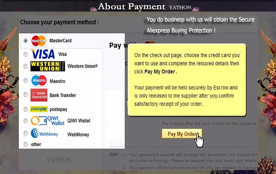   About payment