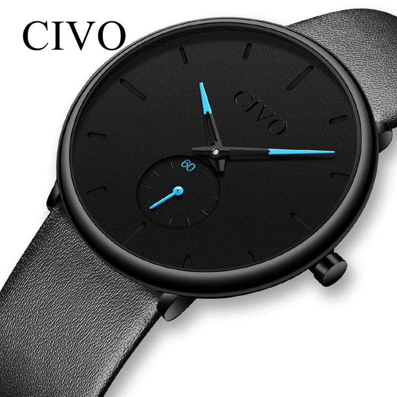 Часы наручные CIVO Мужские кварцевые модные элегантные спортивные