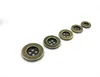 new Zinc metal alloy 10mm/11.5mm/12.5mm/15mm/18mm/20mm Sewing Button 50pcs Metal Buttons Round Antique silver&Bronze 4 Holes 4