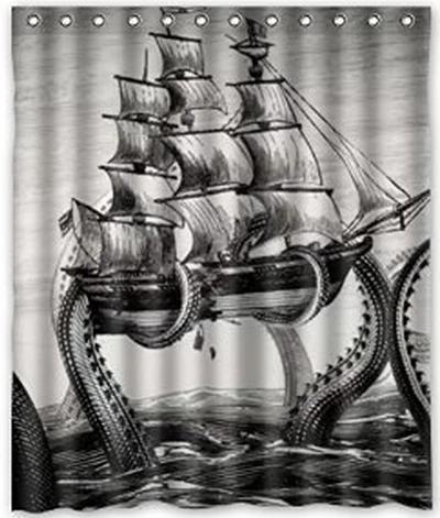 New Style Cool Kraken Octopus Pattern Deep Sea Monster Art Decor 100 New Style Cool Kraken Octopus Pattern Deep Sea Monster Art Decor 100 Polyester Shower