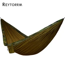 Гамак для выживания на открытом воздухе для кемпинга, переносная кровать для сна на дереве для 1-2 человек, прочный подвесной камуфляж Hamak, 270*140 см