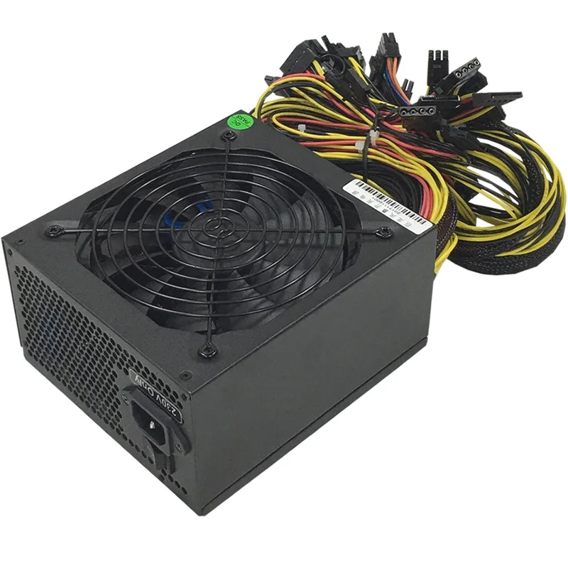 

LESHP Mining case power supply 1800W 12V suitable for miner R9 380/390 RX 470/480 RX 570/580 6 GPU CA With Low Noise Cooling Fan