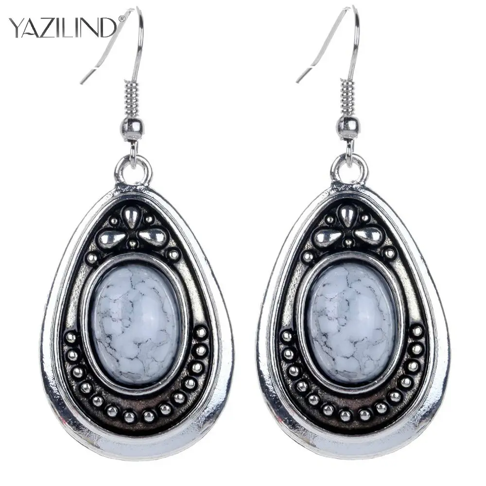 Fashion-and-Fine-Jewelry-Watrdrop-Carved-White-Inlay-Tibetan-Silver-Dangle-Earrings-For-Women (2)