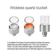 Longmada Heating Core Coil Wax Vape Starter Kit Quartz Bucket Coilless Wickless 510 Thread For Motar Atomizer Tank Chamber Vapor