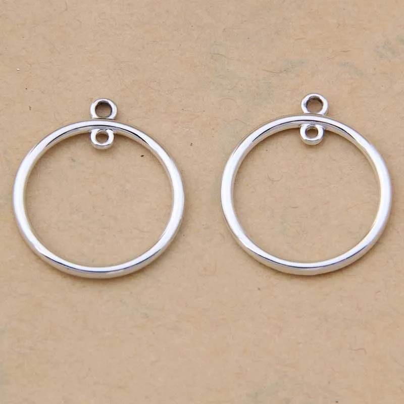 

100pcs 23*26mm Circle Alloy Pendant Handmade Necklace Earrings Accessories Wholesale