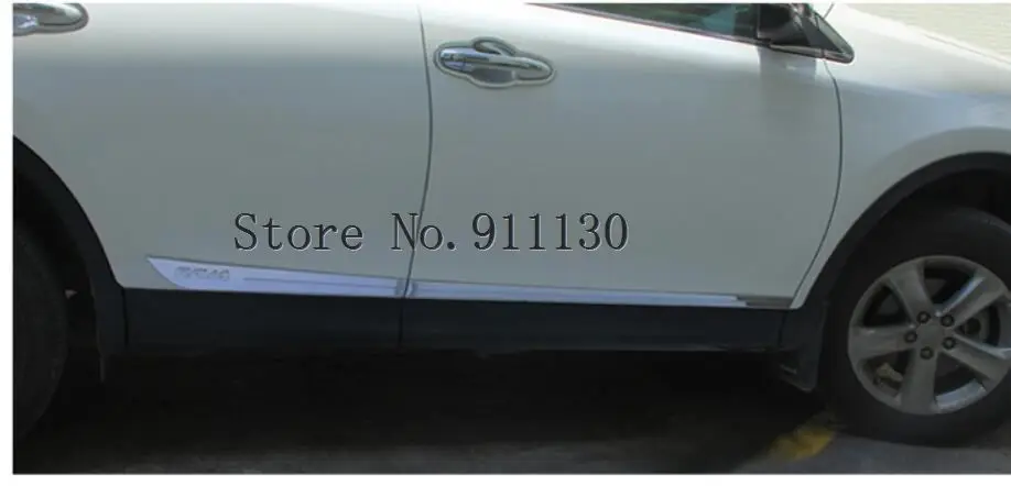 

Подходит для Toyota RAV4 2014 2015 2016 2017 2018 из нержавеющей стали, боковая дверь, украшение, отделка корпуса, декоративное покрытие