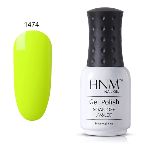 HNM 8 пилка для ногтей светлый цвет Полупостоянный верхний базовый праймер краска гель лак Замачивание от 30 цветов Гибридный лак штамповка эмаль - Цвет: 1474
