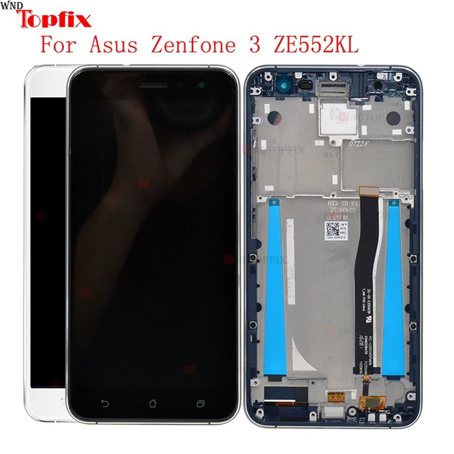 ЖК дисплей 5 дюйма дигитайзер сенсорного экрана с рамкой для Asus Zenfone 3 ZE552KL Z012D Z012DC