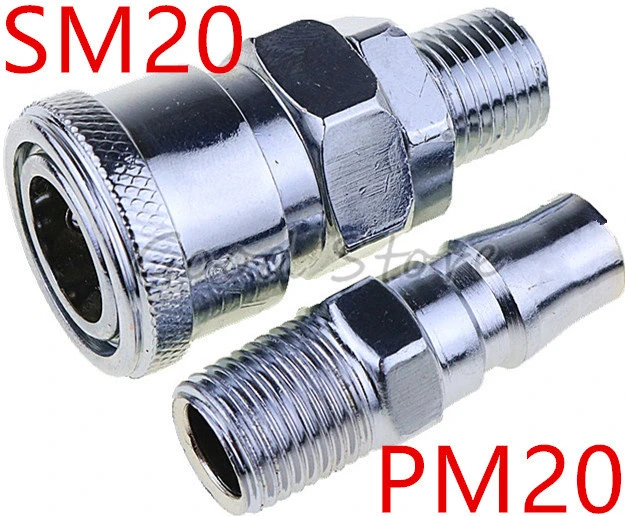 SM20 PM20 1/4''PT Pneumatic Air Compressor Hose Quick Coupler Plug