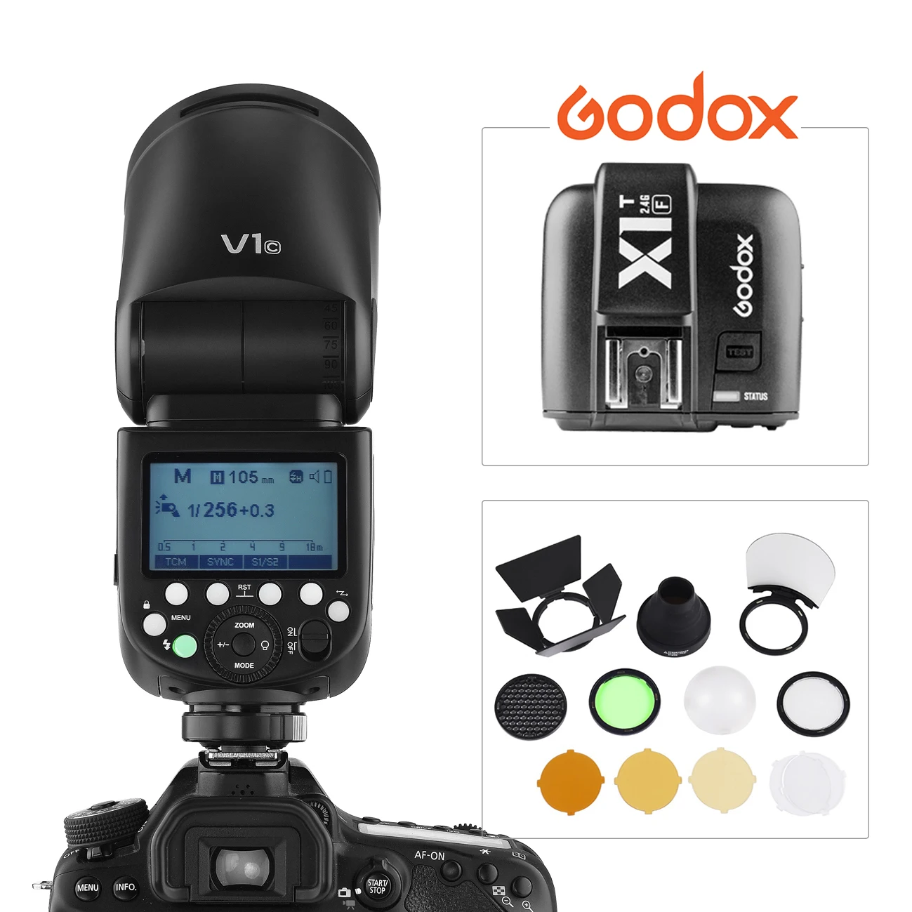 

in stock! Godox V1 Flash Speedlight for SONY Canon Nikon Fujifilm Olympus Camera Round Flash TTL Li-ion Battery with transmitter