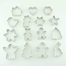 Kuki-fun 15 шт. металлические формочки для печенья Рождественская форма для печенья инструменты для украшения торта