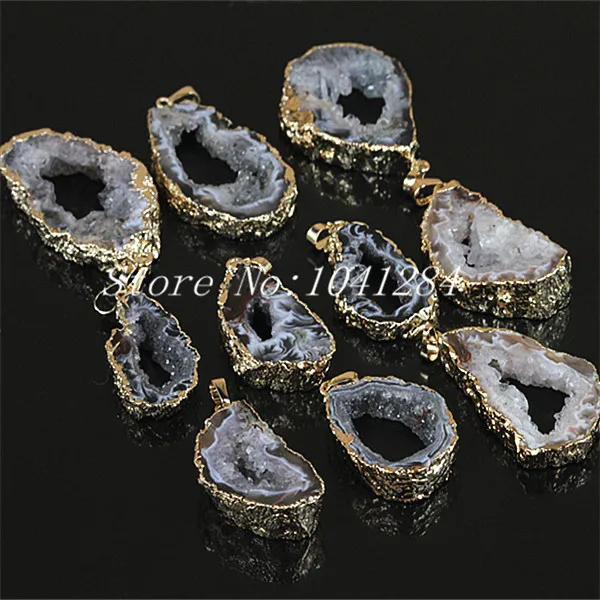 10 PCwholesale природный geode drusy druzy камень кристалл кварца драгоценного камня
