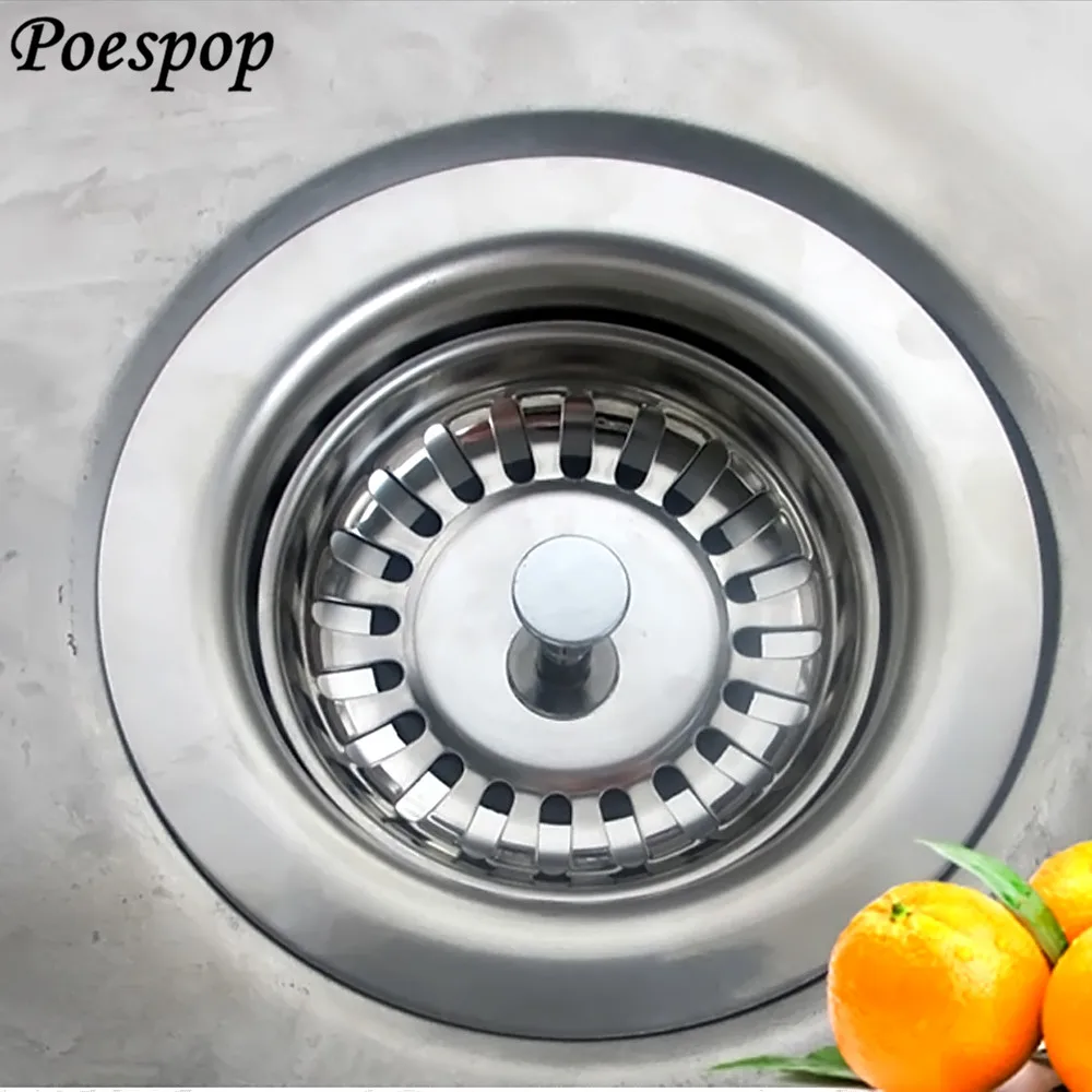 

POSEPOP 79.3mm Stainless Steel Sink Drain Filter Mesh Sink Strainer Stopper Waste Plug Prevent Clogging Kitchen Appliances