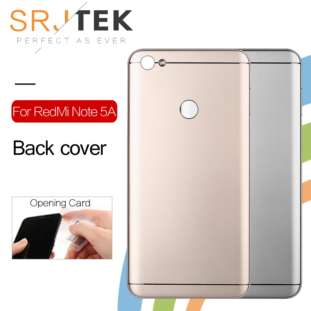 

SRJTEK Back Housing For Xiaomi Redmi Note 5A Prime Back Cover Battery Door with Power Voluem Button Replacement Parts