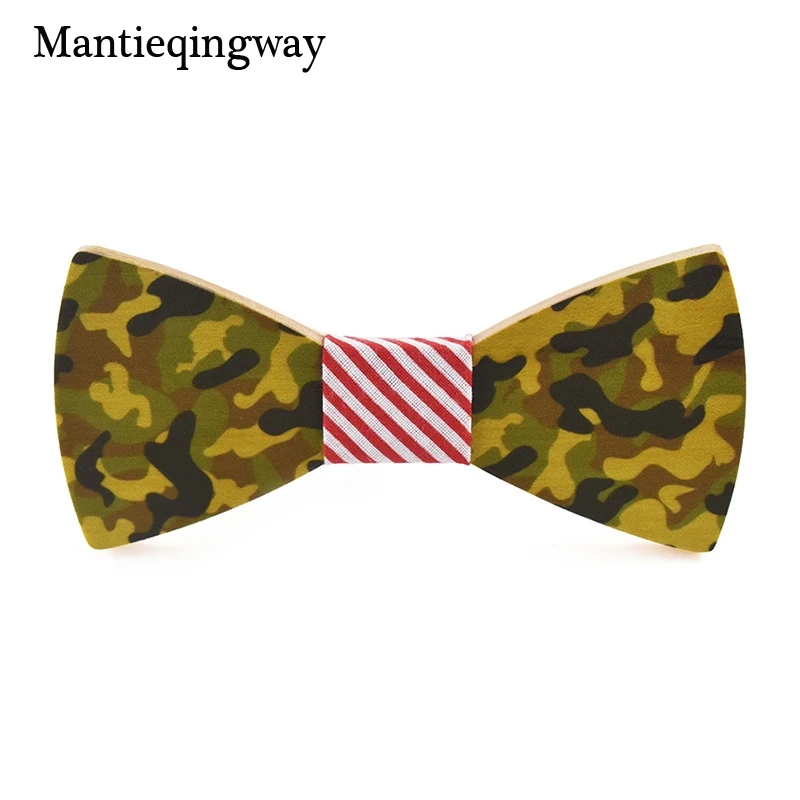 Mantieqingway модные деревянный для взрослых галстук бабочка для Мужские Печатные деревянная Бабочка галстуки Bowknots полиэстер Gravatas тонкий