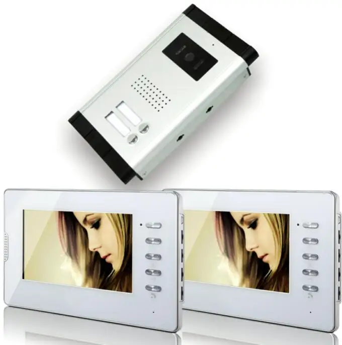 SmartYIBA " проводной видео дверь телефонных аппаратов Visiophone Filaire видео Deurbel домофон Системы для 2 единицы квартира - Цвет: V70D5201V2