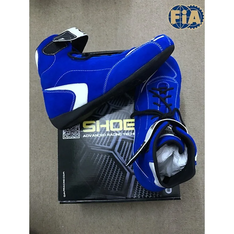 New Good Quality Professional Race Shoe Breathable Karting Racing Shoe FIA SFI 8856-2000 Logo On The Drive Shoes Red Blue Black