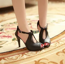 Hollow Out High Heel Sandals Womens 2016 Summer New Fashion Design Peep Toe Ankle Buckle Free Shipping