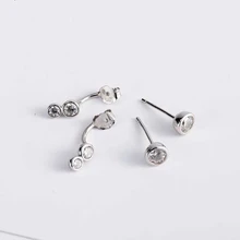 Ruifan Лидер продаж с модным фианитом Кристалл маленькие серьги-гвоздики для женщин 925 стерлингового серебра ювелирные украшения для помолвки YEA188