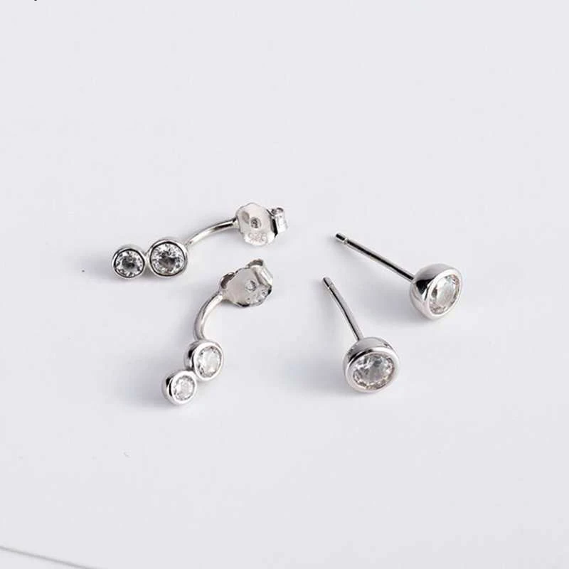 

Ruifan Hot Sale Fashion Cubic Zircon Crystal Small Stud Earrings for Women 925 Sterling Silver Party Engagement Jewelry YEA188