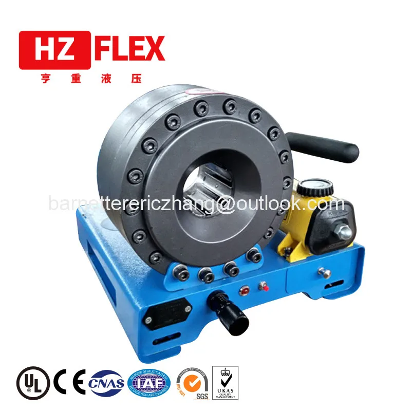 P16hp 1 inch R2 hydraulic hose crimper portable manual hose crimping machine garage equipment with 7 sets of dies