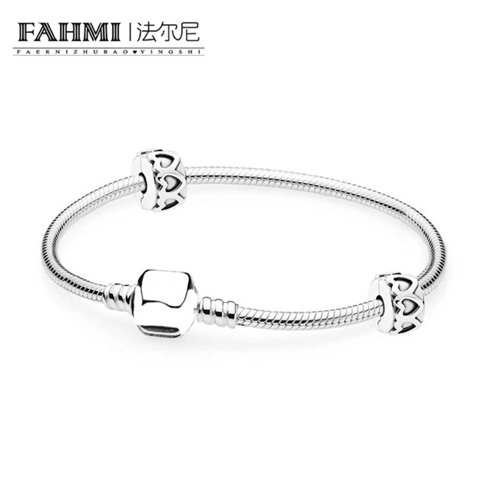 

FAHMI Book Di 100% 925 Sterling Silver MOMENTS Bracelet Starter Set fit DIY Original charm Bracelets jewelry A set of prices