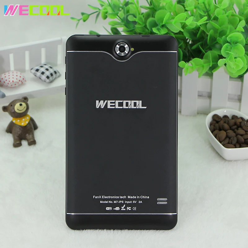 WeCool 7 дюймовый планшет с IPS 1024X600 четырехъядерным процессором двумя SIM картами GSM и