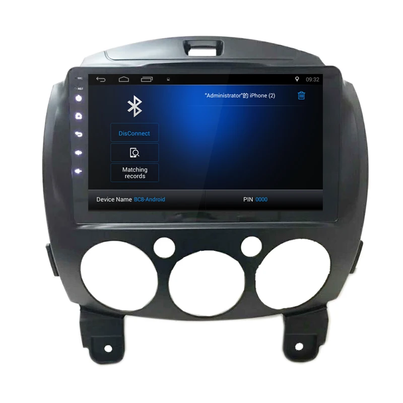 Flash Deal 2018 BIG HD 9" 1024*600 QUAD core Android 7.0 CAR DVD PC GPS FOR Mazda Mazda 2 2010 2011 2012 3G WIFI OBD DVR BT USB CAMERA MAPS 4