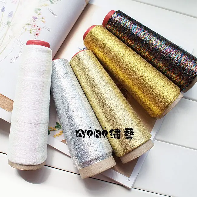 

2019 Limited Time-limited Wool Wiring | Color Bright Thread Silk Yarn Guides All Colour Silver And Gold 50 Grams Of A Shaft