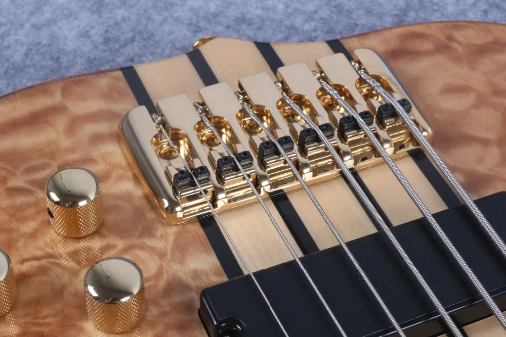 6 струн Smith bass custom KSG 9 В батарея пикапы 5 шт. Шея Бесплатная доставка бас все золотые