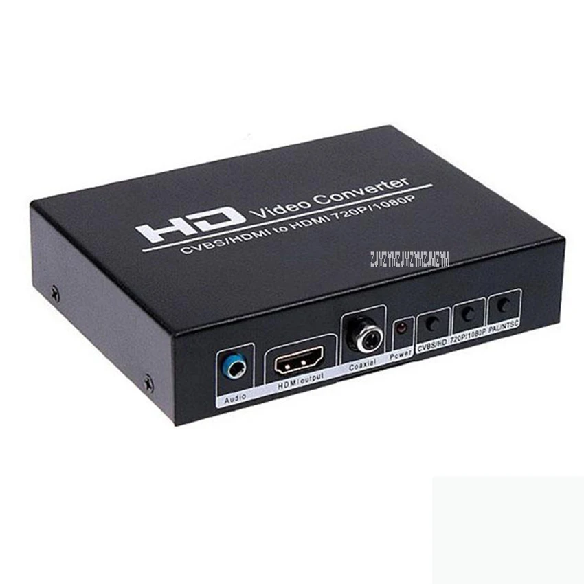 Mini Converter Box AV/HDMI To HDMI 720P/1080P Support NTSC/ PAL CVSB L