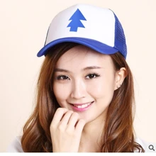 Гравити Фолз бейсболка Синяя сосна шляпа мультфильм Хип-хоп бейсболка изогнутый Билл Медведица взрослых мужчин папа шляпа