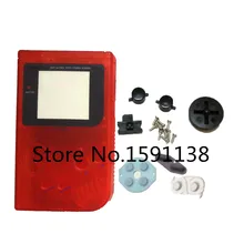 Новое поступление прозрачный красный цвет классический DMG-001 корпус чехол для GBGameBoy с кнопками винты рождественские подарки для детей