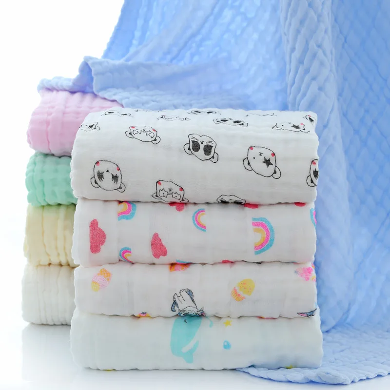 

Muslin Swaddle Baby Blankets Swaddling Cotton Swaddle Wrap For Newborn Babies Six Layer Bath Towel Scarf Blanket Baby Bedding