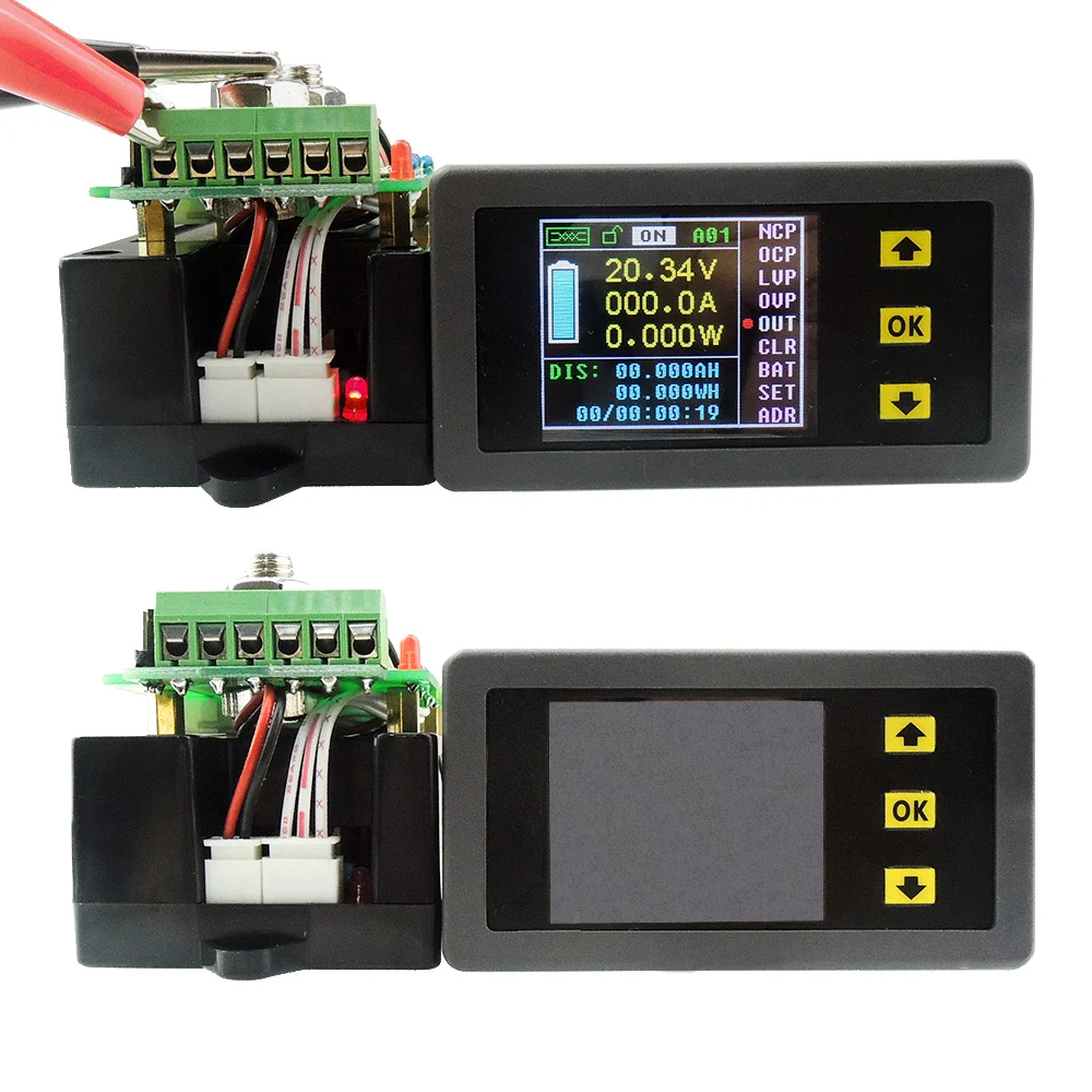 DC 120V 100A Wireless Digital LCD Display Digital Current Voltmeter ...