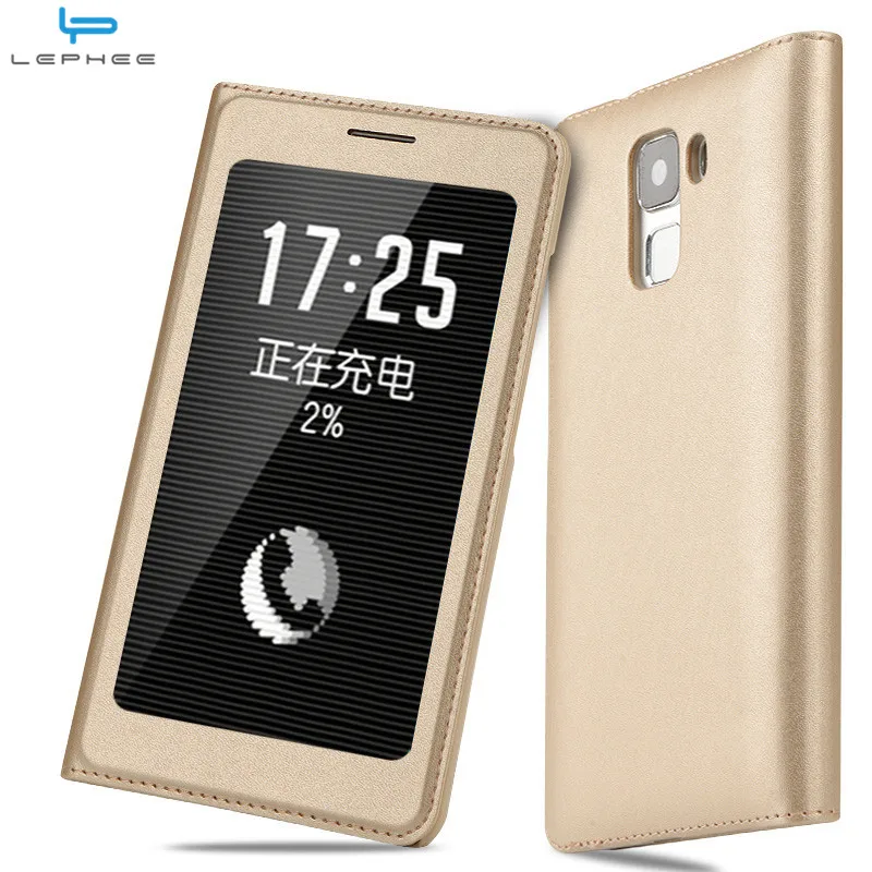 

LEPHEE For Huawei Honor 7 7A Pro 7C Case Leather Cover View Window Flip Case For Huawei Honor 7A Global Verion Cover Case