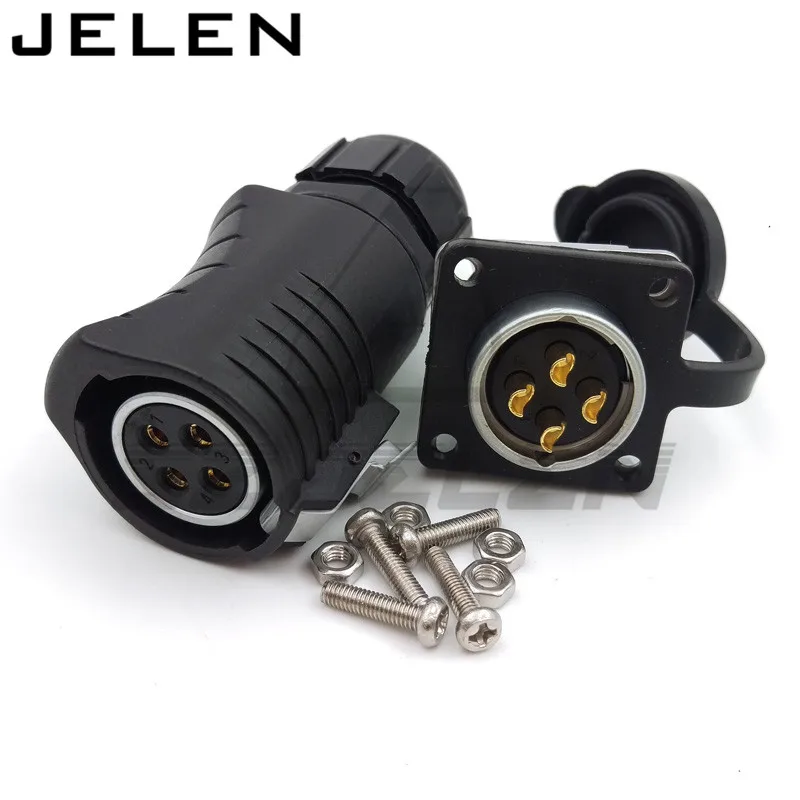 XHE20 IP67 4 pin водонепроницаемые разъемы кабель Разъем Розетка папа|4 cable connector|4 cable4