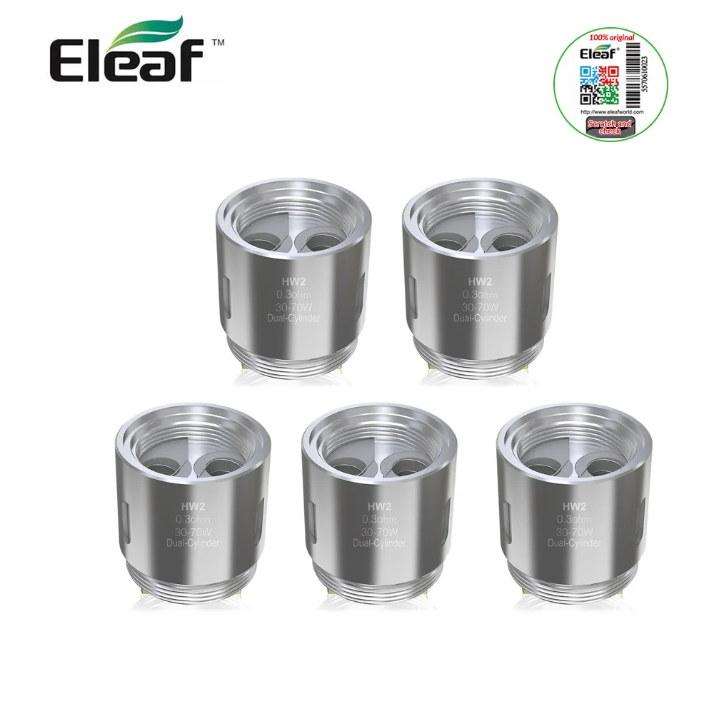 Eleaf HW Series Coils HW2 Dual Cylinder 0.3ohm Coil Best Wattage 30 70W