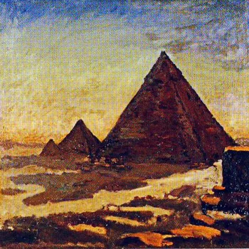 

Handmade painting pyramid on oil canvas for living room decor and wallpaper, gallery