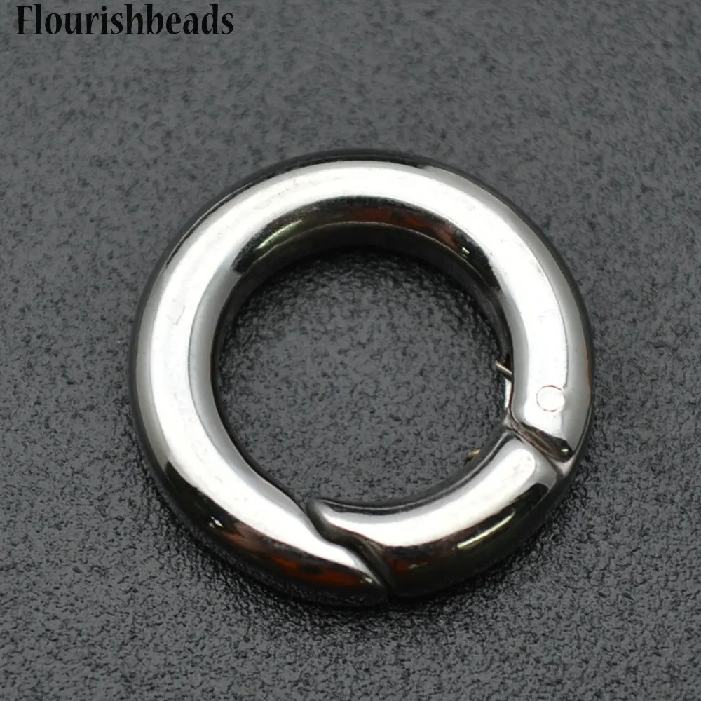 20 мм Нержавеющая сталь Круглый Круг кольца ювелирные изделия застежками Выводы 10 шт. в партии