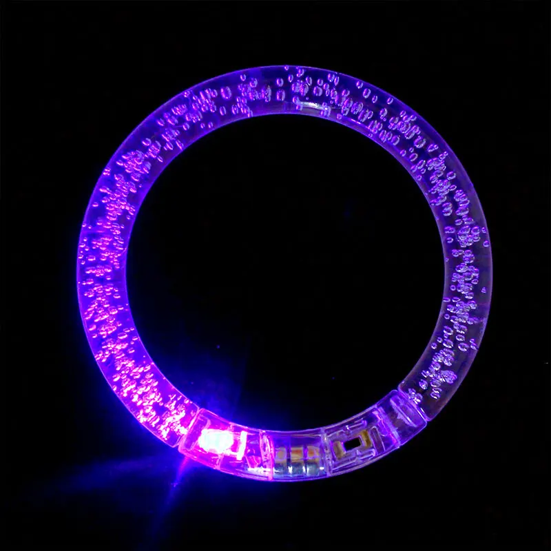 Светодиодный браслет с мигающим лучом, девичник, вечерние украшения, светильник, акриловый браслет, Рейв, браслет, одежда, вечерние принадлежности - Цвет: Фиолетовый