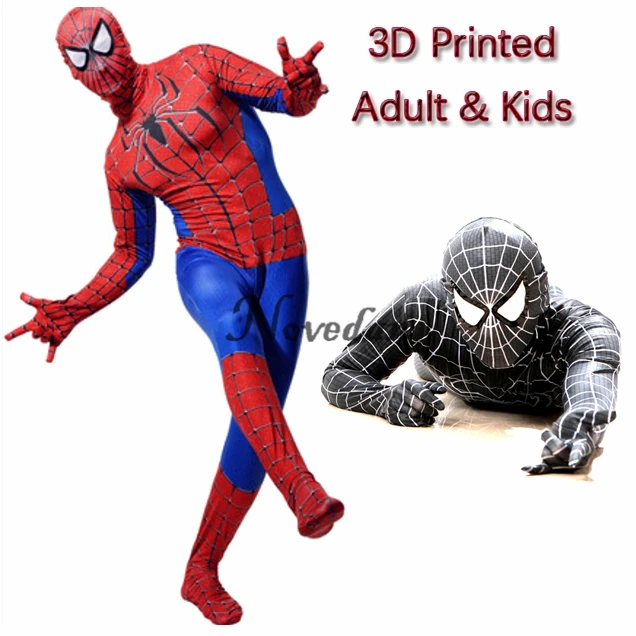 Halloween Costume Party Cosplay For Children Boys Girl Red Spider-Man Kids Suit