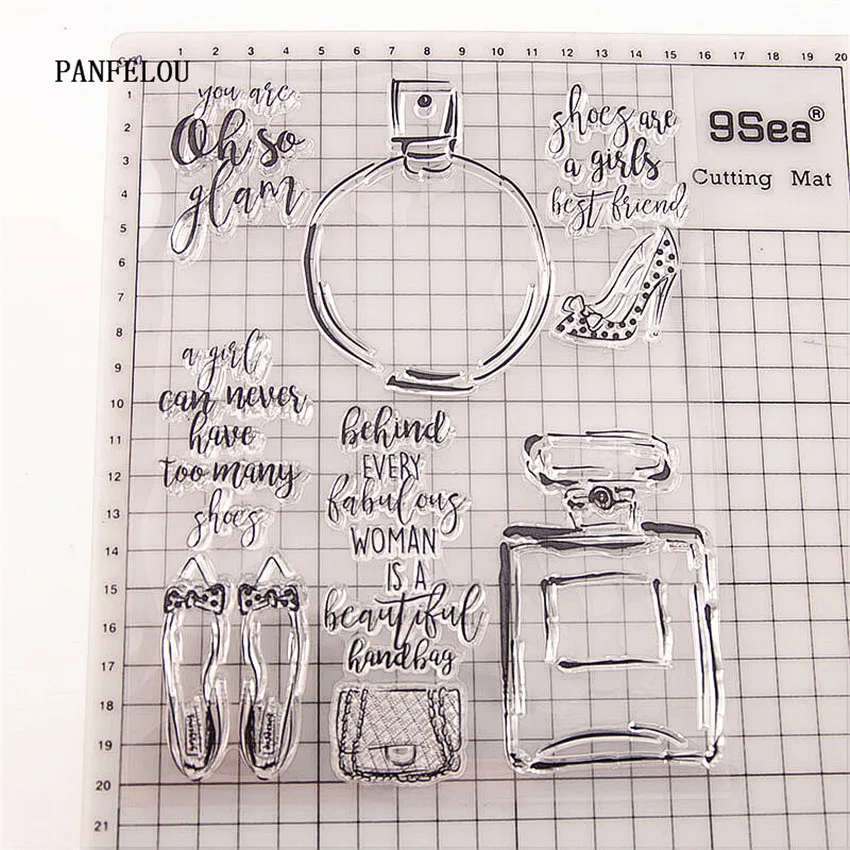 PANFELOU флаконы для духов прозрачные силиконовые штампы/печать DIY Скрапбукинг/фотоальбом Декоративные прозрачные штампы листы
